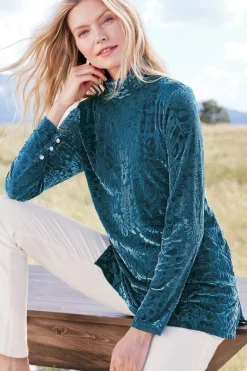 Sale Walden Velvet Turtleneck Tops